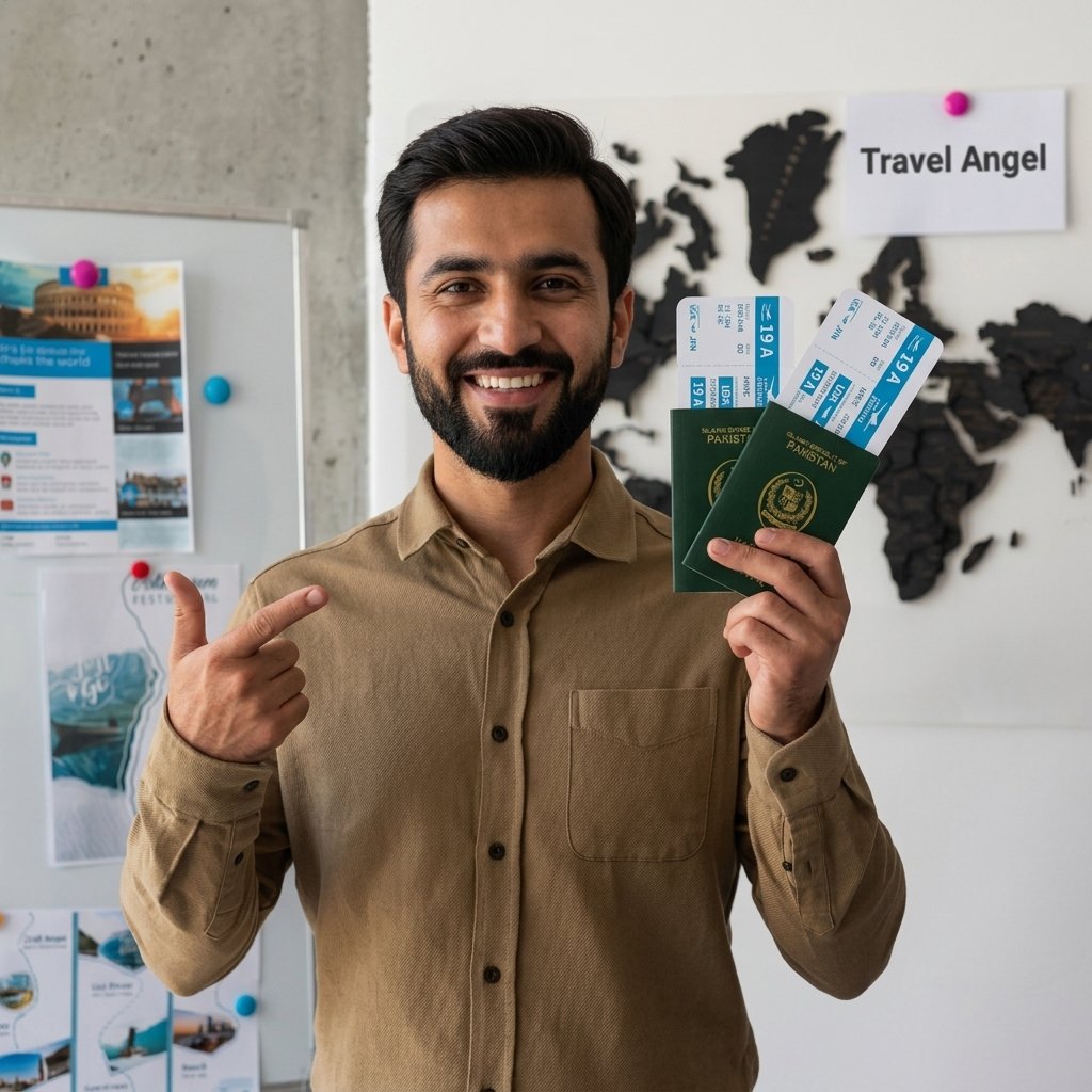 Travel Angel advisor creating a personalised visa and travel plan for a client