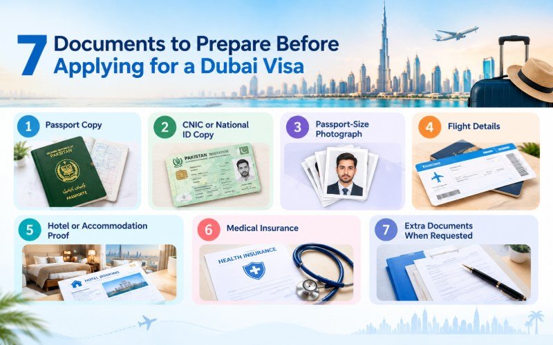 Seven documents needed for a Dubai visa application